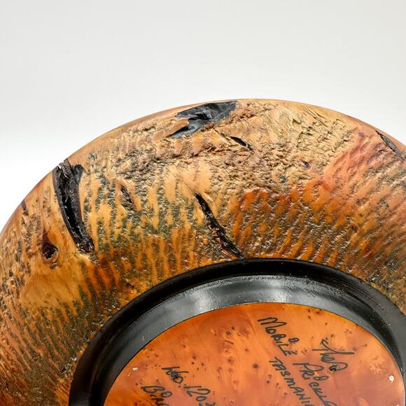 Tasmanian Turned Wood Bowl Ancient Huan Pine Birds Eye The Mobile Prickle Farm - Picture 6 of 13